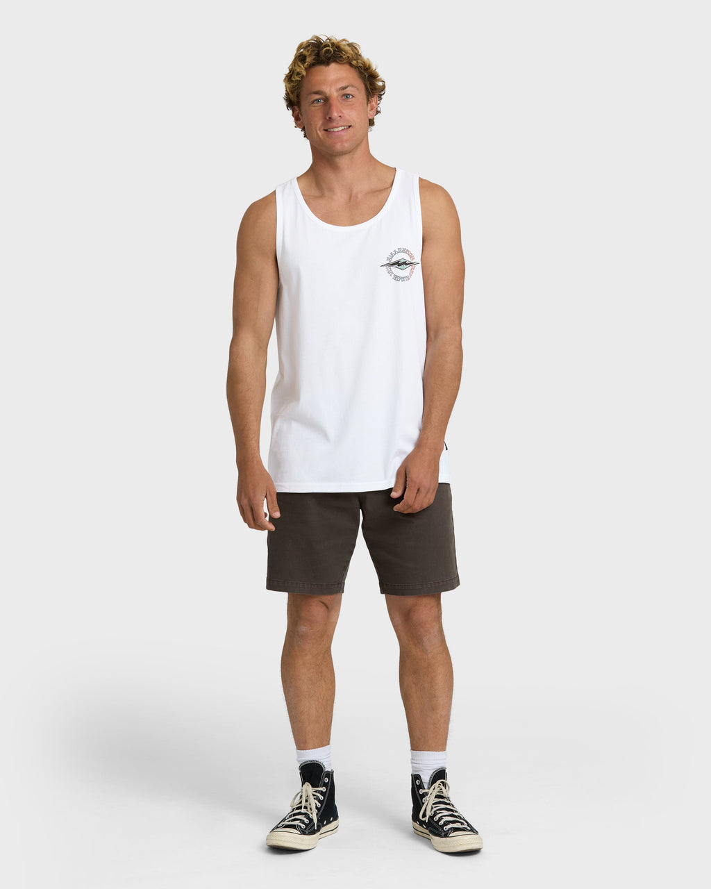 Hollow Diamond Tank - White
