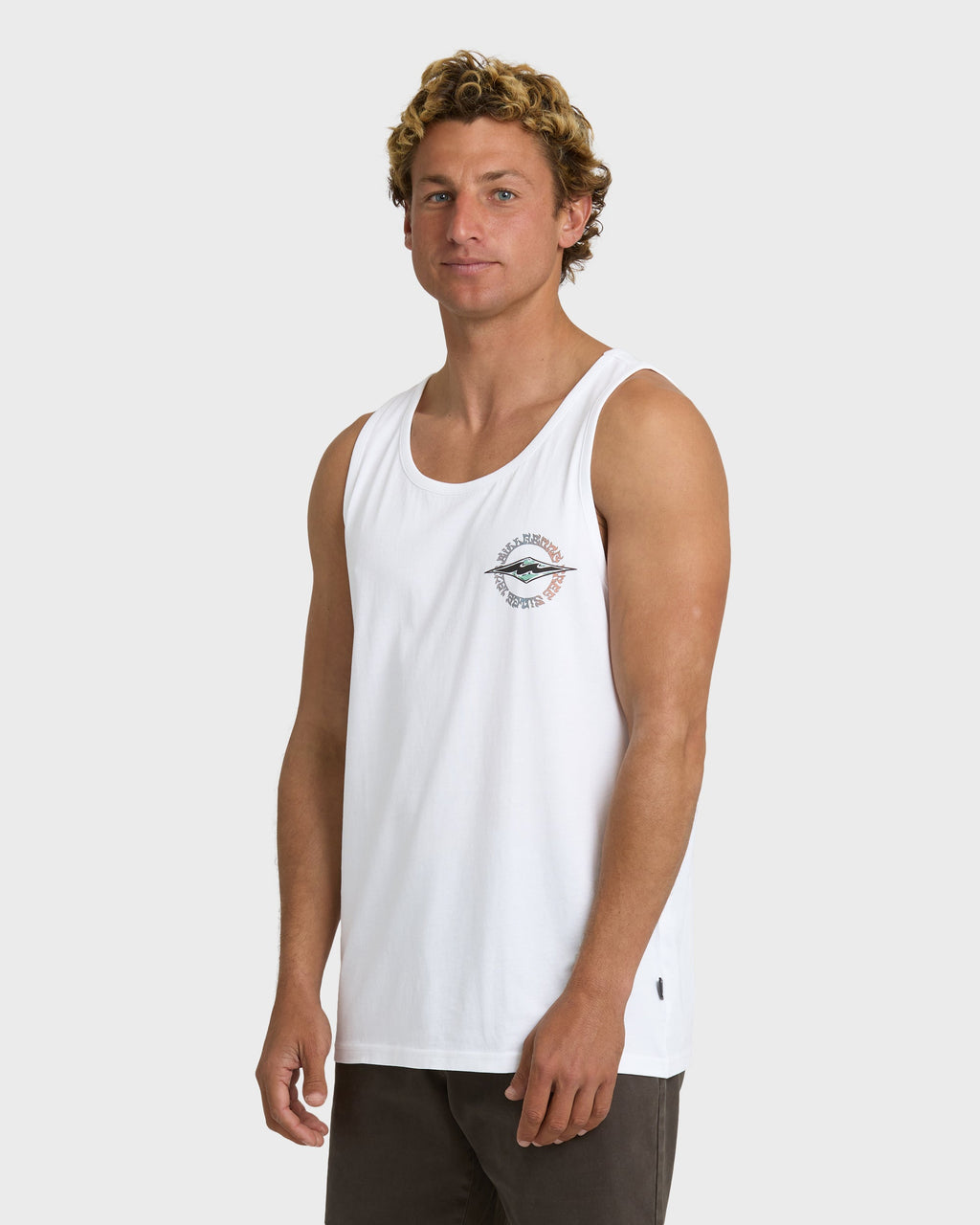 Hollow Diamond Tank - White
