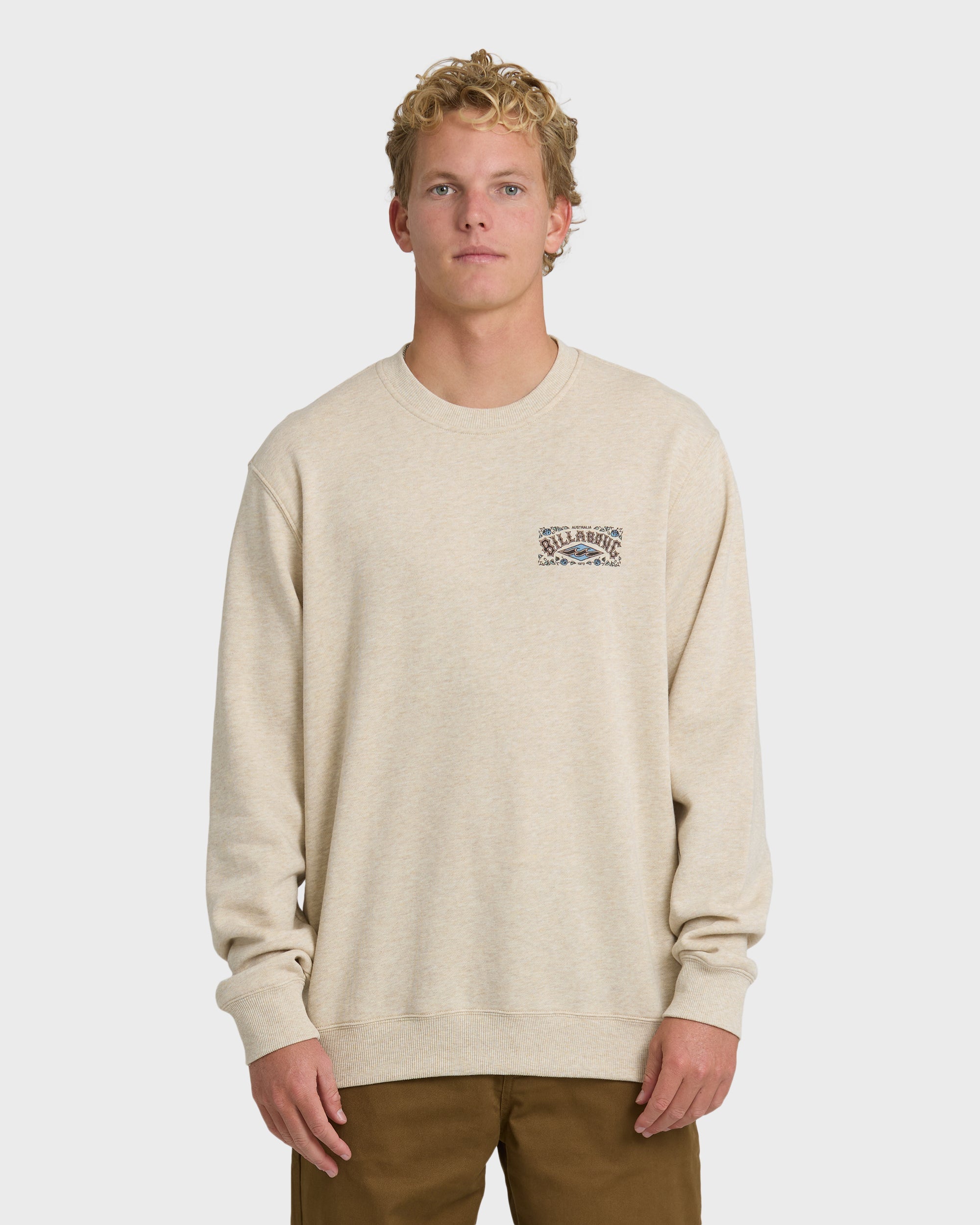 Short Sands Crewneck Sweatshirt - Oatmeal Heather.