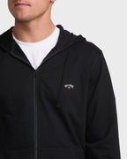 All Day Zip Front Hoodie - Black