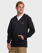 All Day Zip Front Hoodie - Black