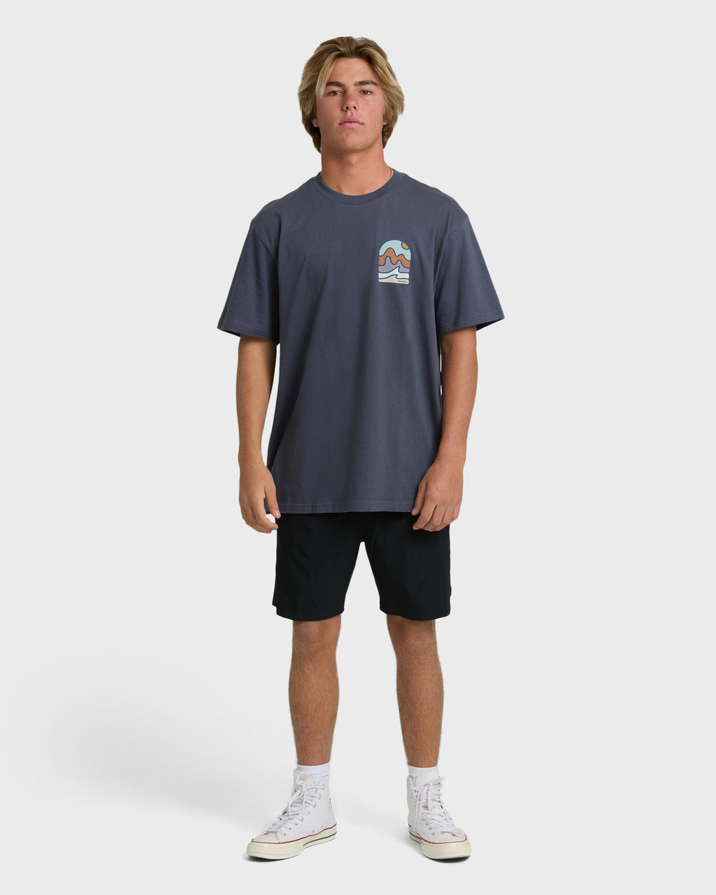 Sun Down Adiv Premium Short Sleeve T-Shirt - Graystone