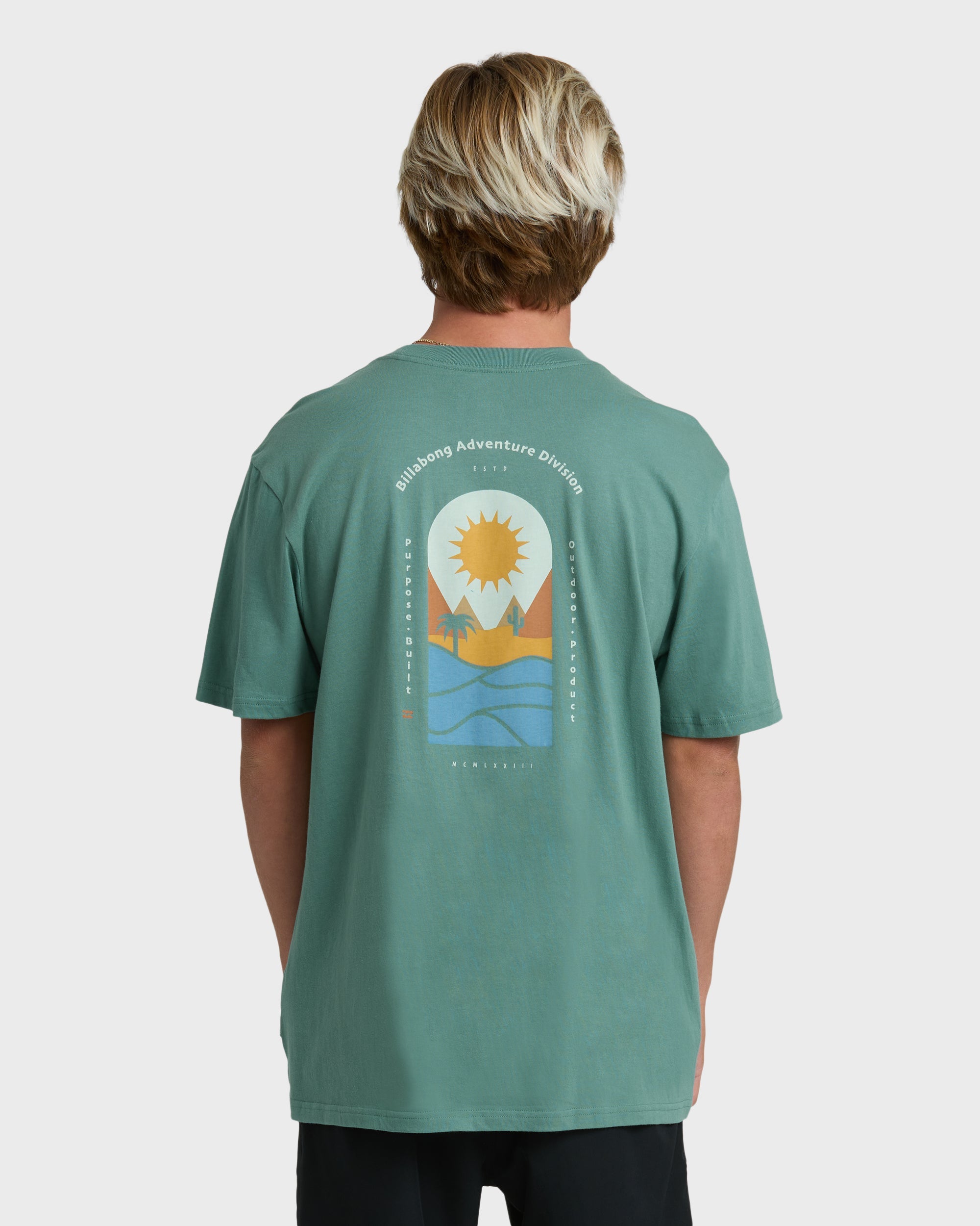 Sun Down Adiv Premium Short Sleeve T-Shirt - Sea Green