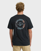 Hollow Diamond Wave Washed Premium Short Sleeve T-Shirt - Black