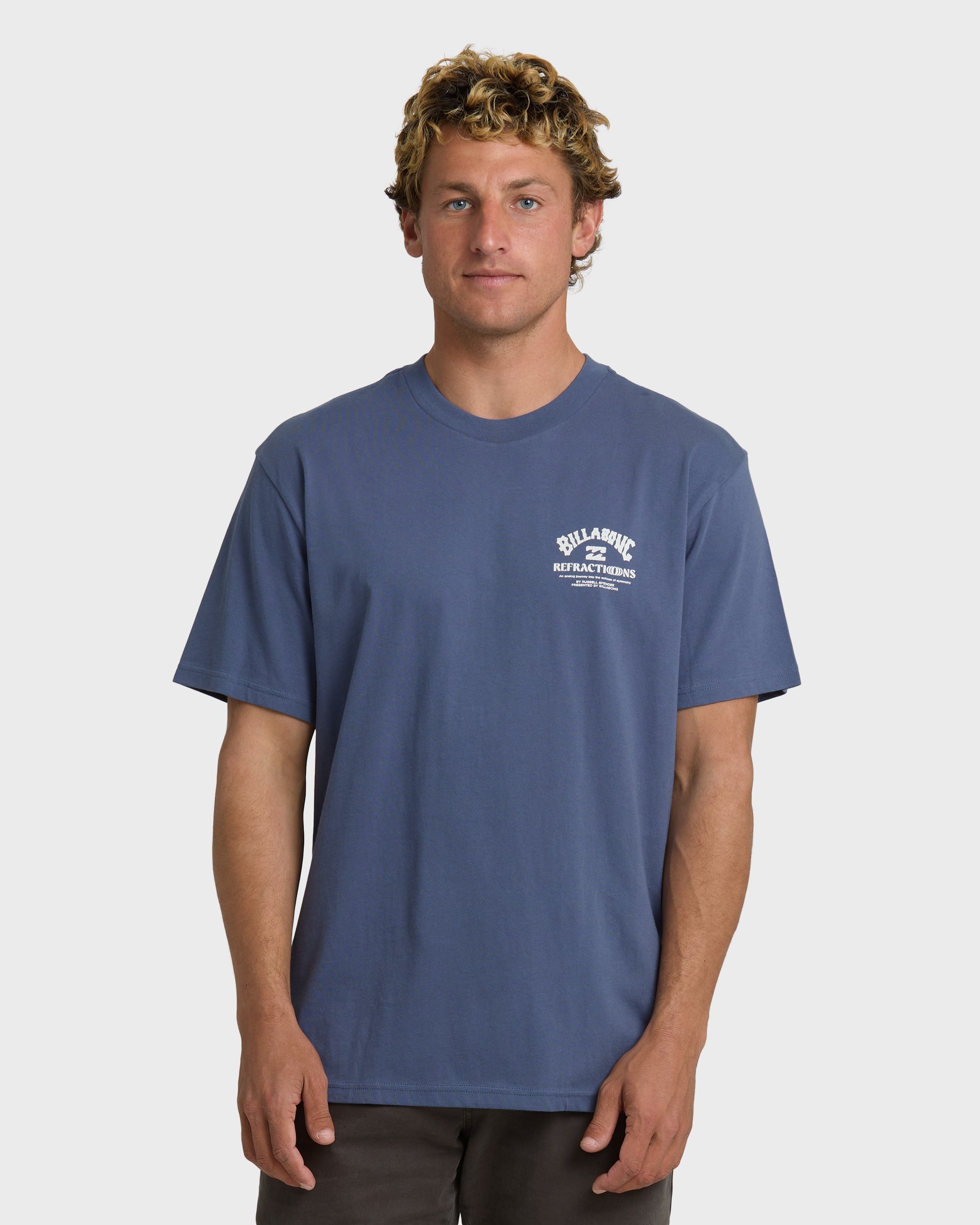Flower Premium Short Sleeve T-Shirt - Vintage Indigo