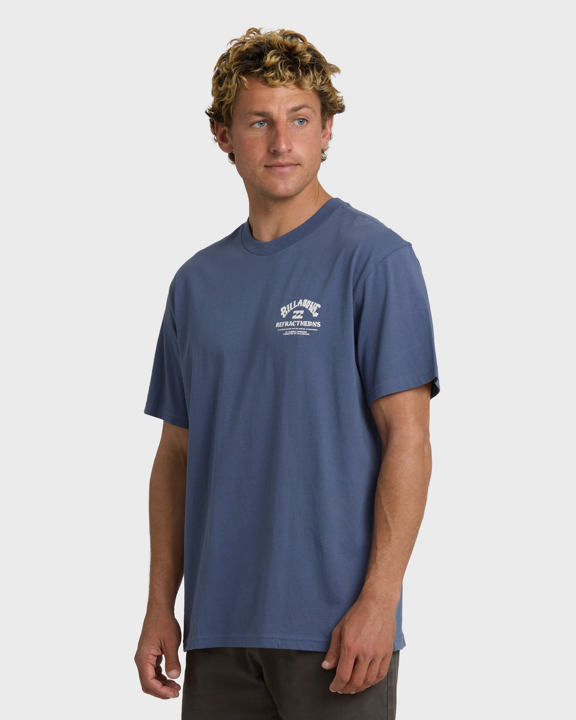 Flower Premium Short Sleeve T-Shirt - Vintage Indigo