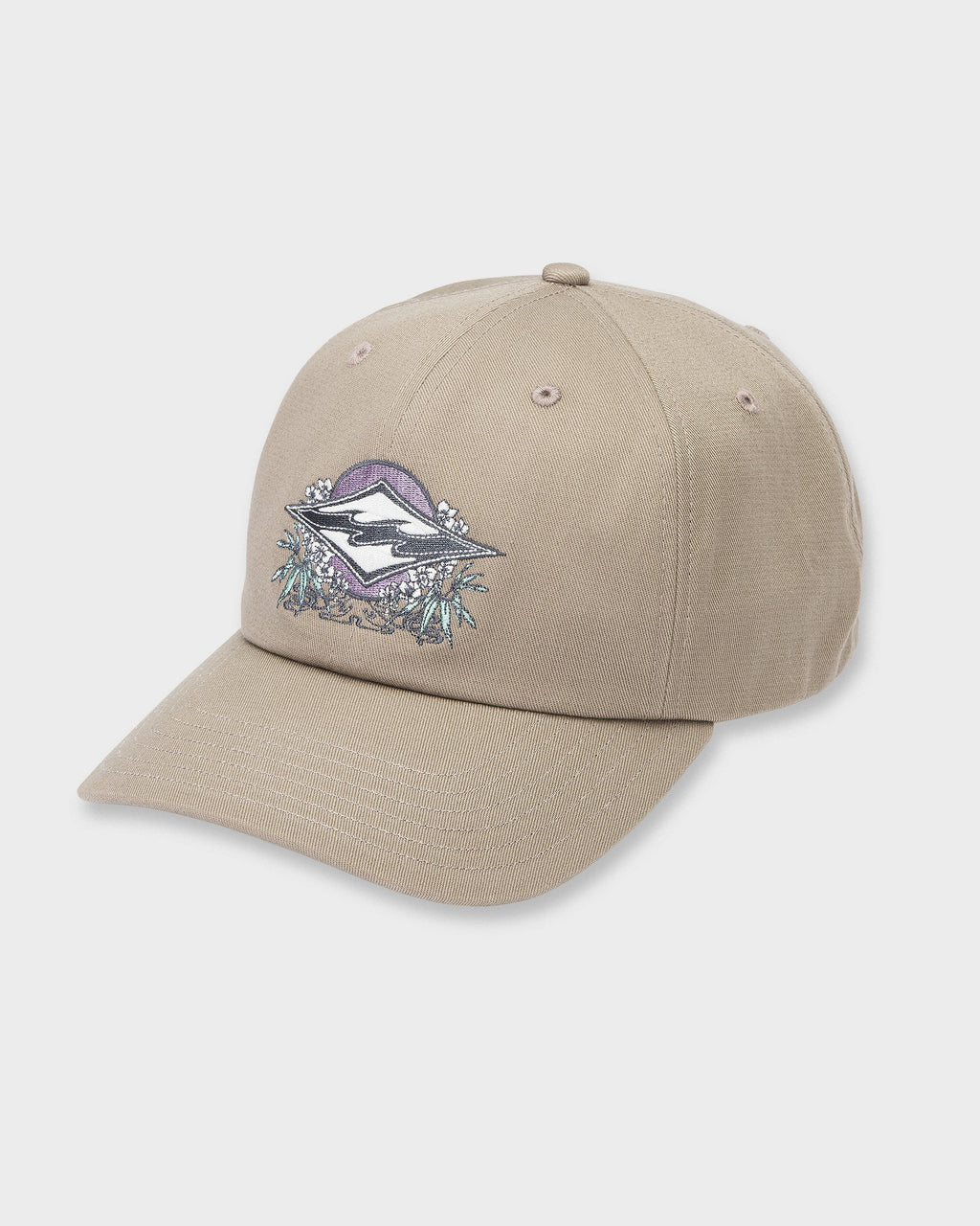 Crayon Wave Strapback Hat - Gravel