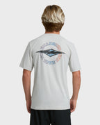 Hollow Diamond Loose Fit Short Sleeve Surf Tee - Silver