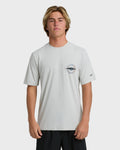 Hollow Diamond Loose Fit Short Sleeve Surf Tee - Silver