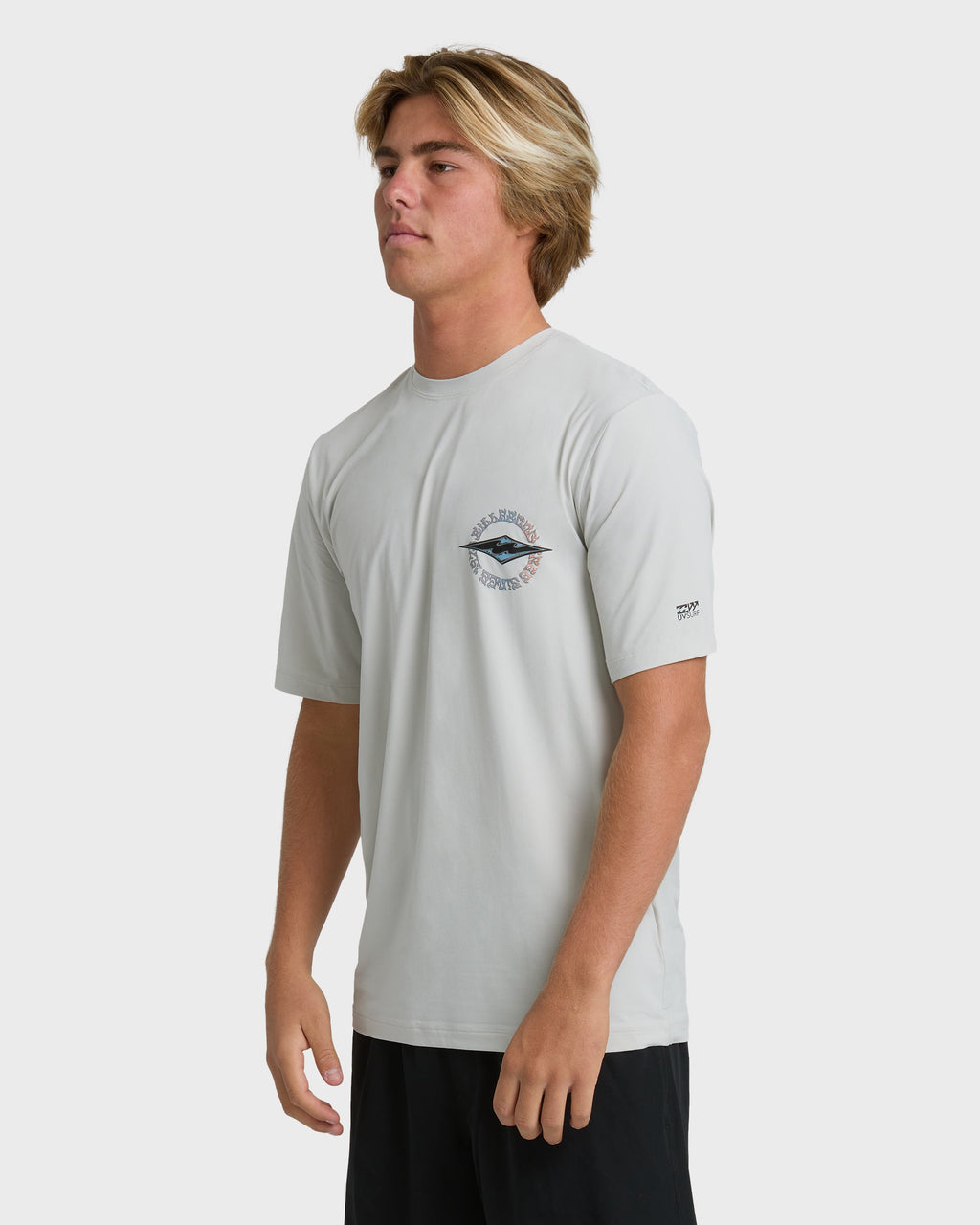 Hollow Diamond Loose Fit Short Sleeve Surf Tee - Silver