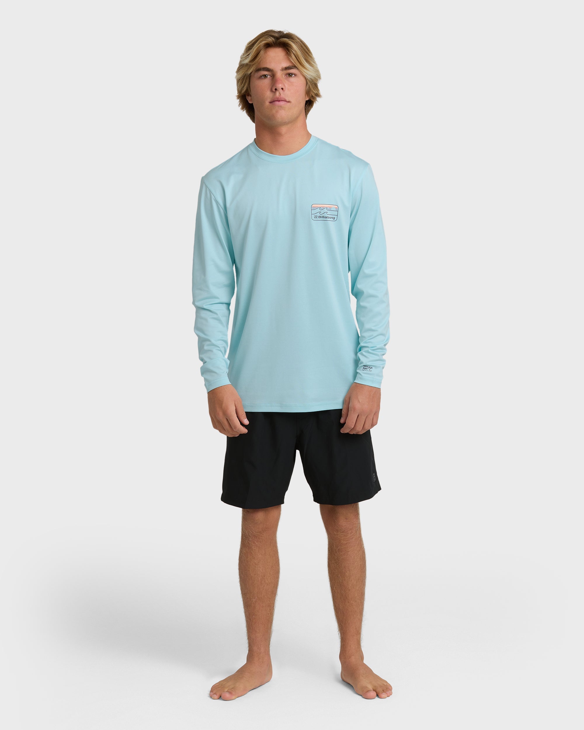 Runner Long Sleeve Surf Tee - Blue Heather