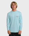 Runner Long Sleeve Surf Tee - Blue Heather