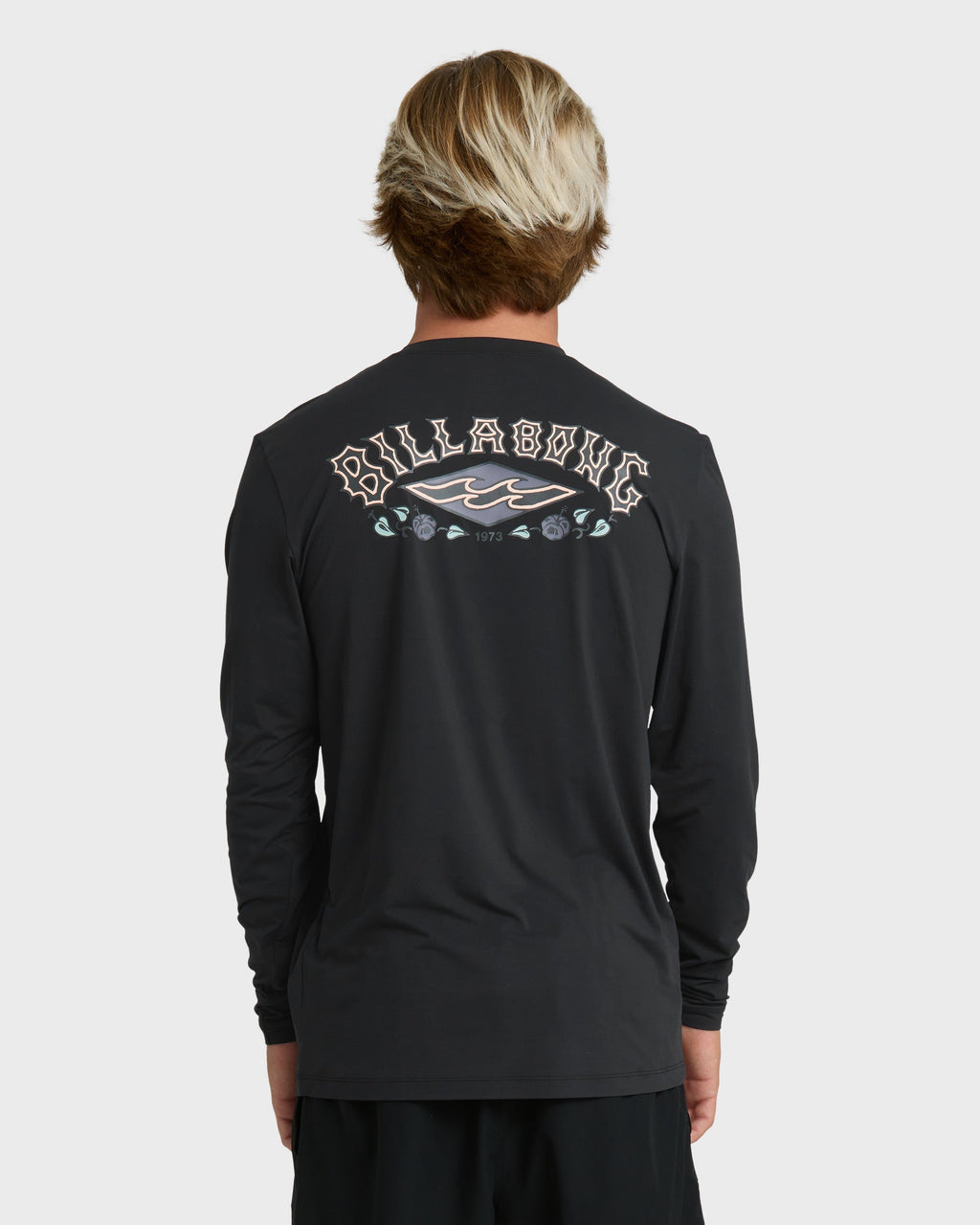 Heritage Loose Fit Long Sleeve Surf Tee - Black