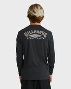 Heritage Loose Fit Long Sleeve Surf Tee - Black