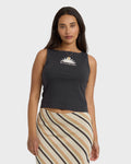 Rae Knit Tank T-Shirt - Black Sands