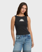 Rae Knit Tank T-Shirt - Black Sands