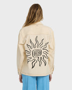Laura Twill Shacket - Antique White