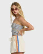 Keep It Simple 2 Tube Print Tube Top - Twilight Blue