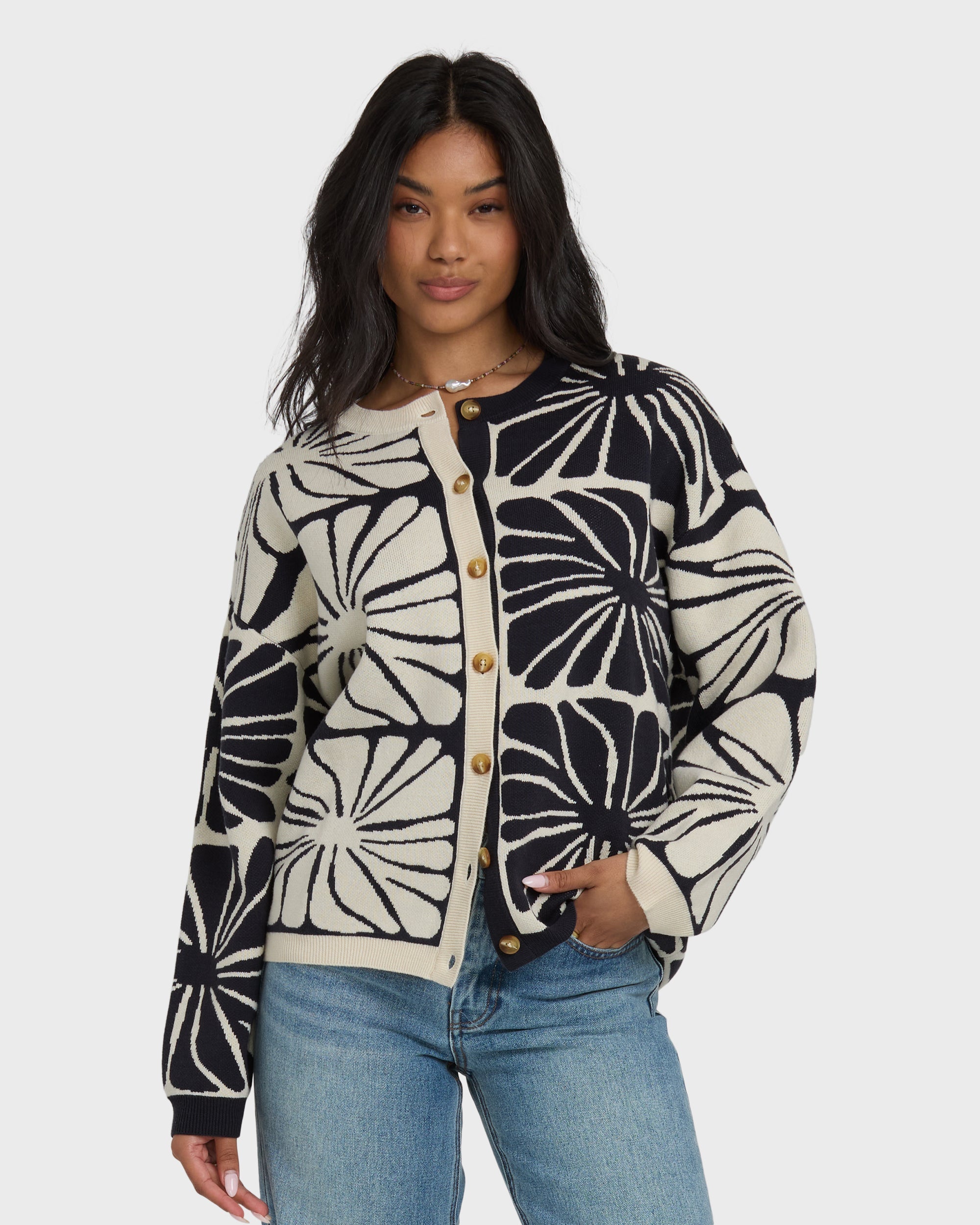 Overheated Cardi - Black Sands