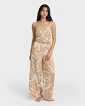 Tropic Breeze Elastic Waist Pants - Stone