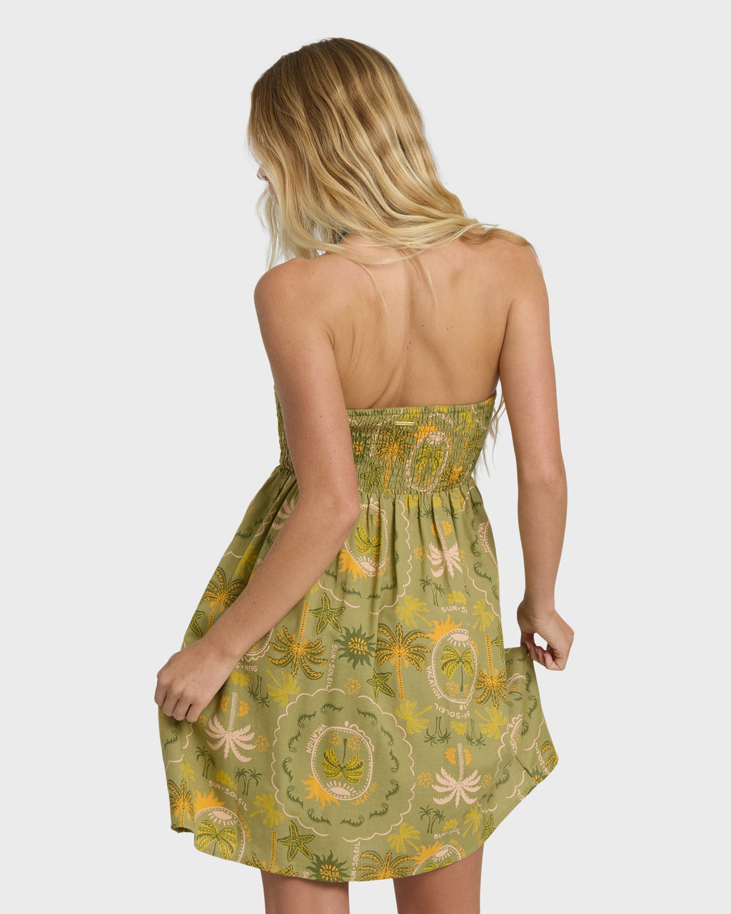 Tropical Haze Mini Dress - Cedar