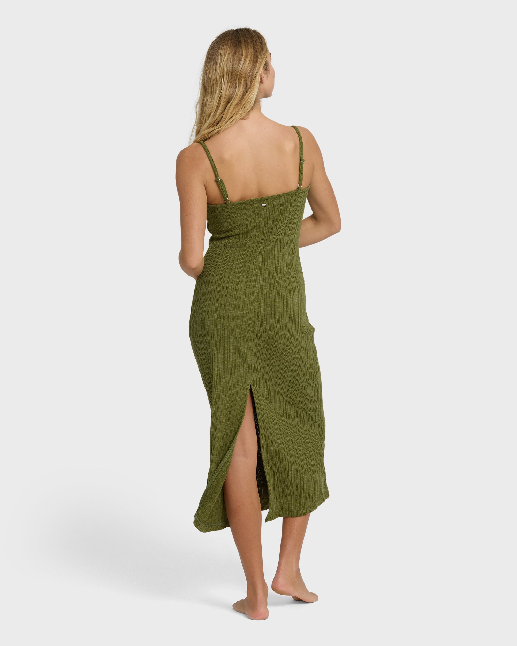 Sweet Moves Midi Dress - Dark Olive
