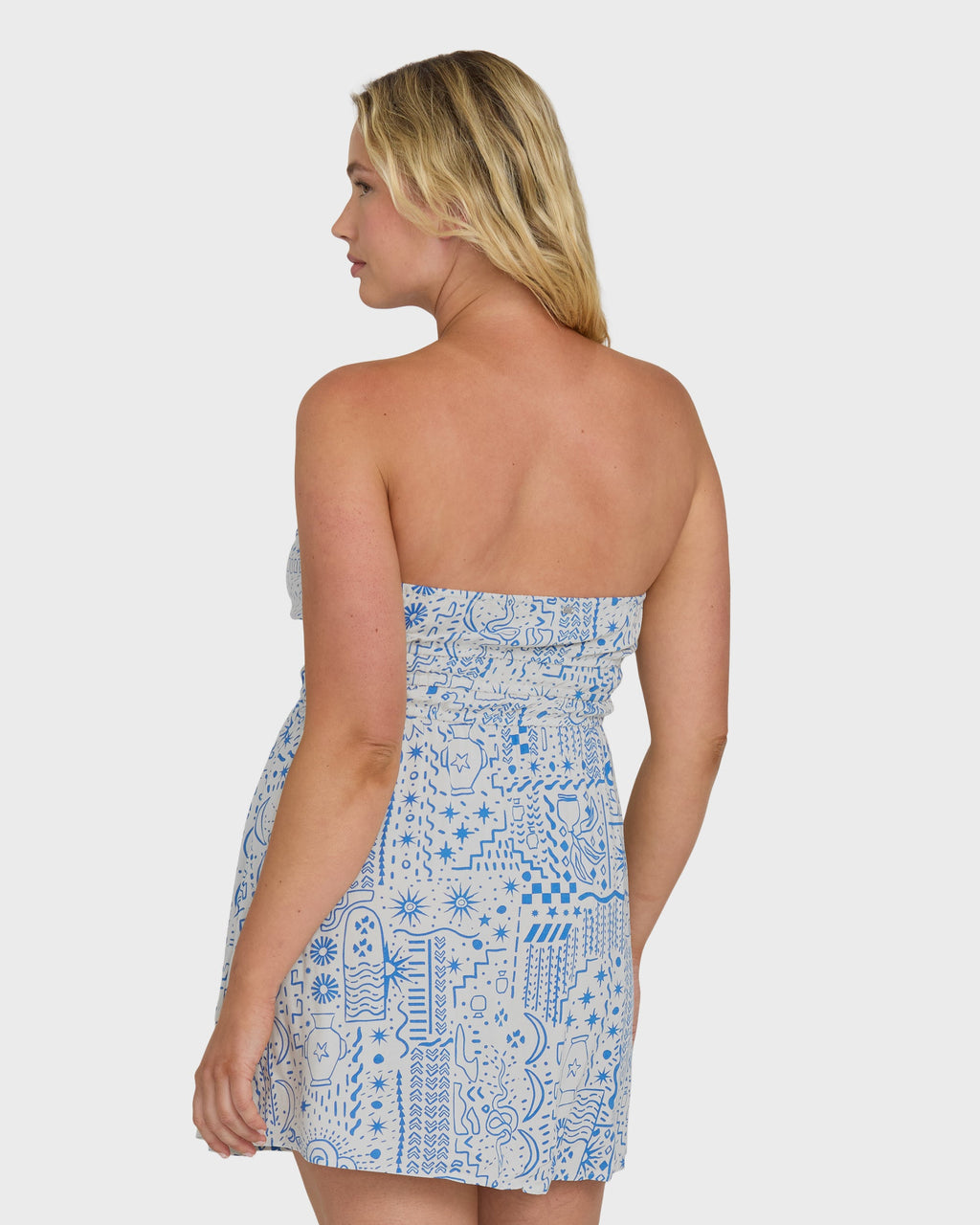 In The Sky Mini Dress - White Cap