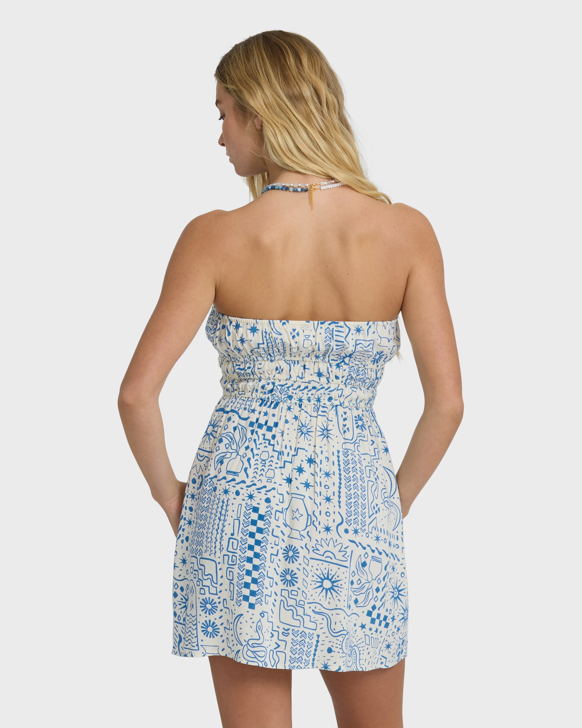 In The Sky Mini Dress - White Cap