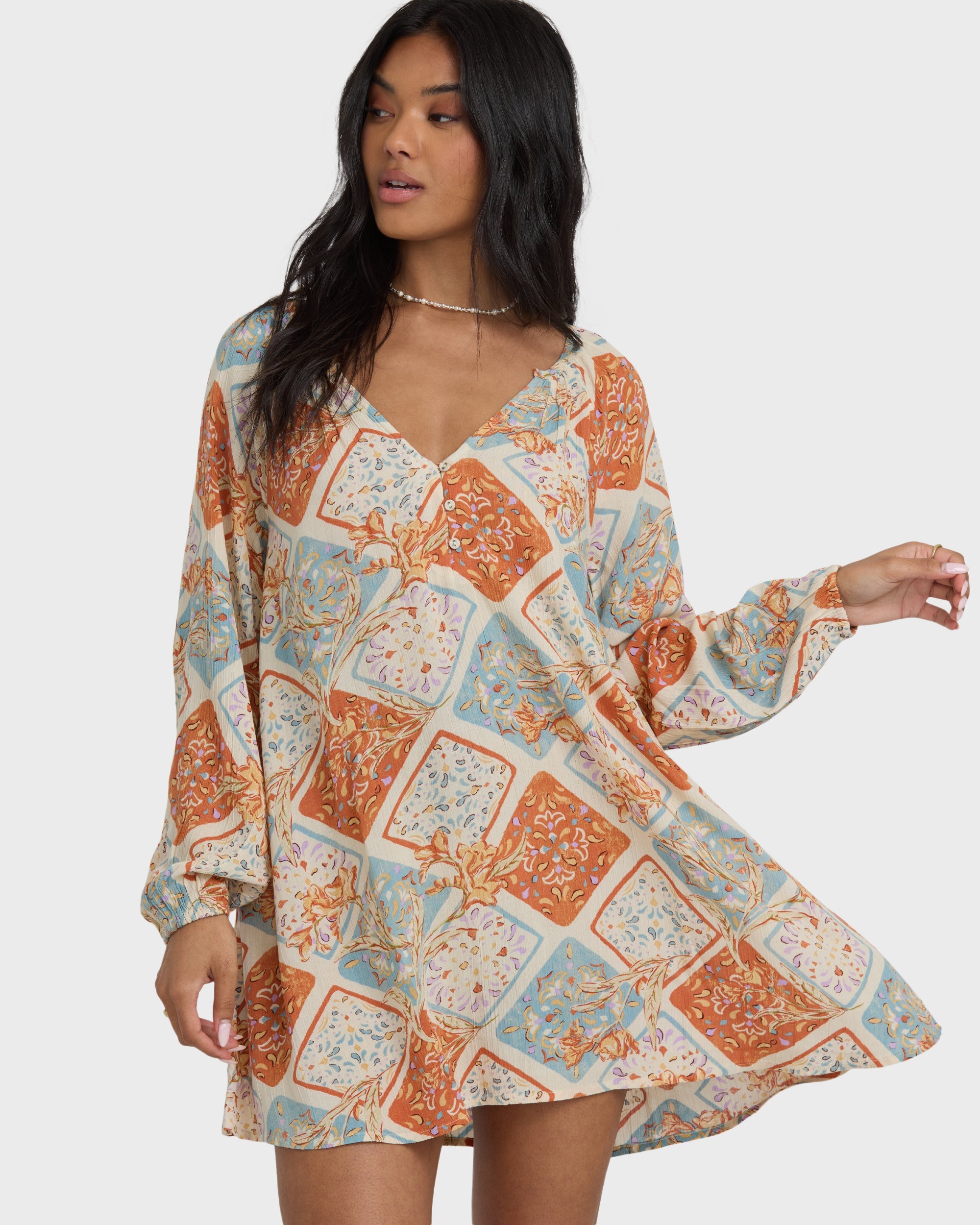 Sweet Dreamer Mini Dress - Whitecap