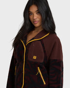 A/Div Popoyo Snap Up Sherpa Fleece Jacket - Teak