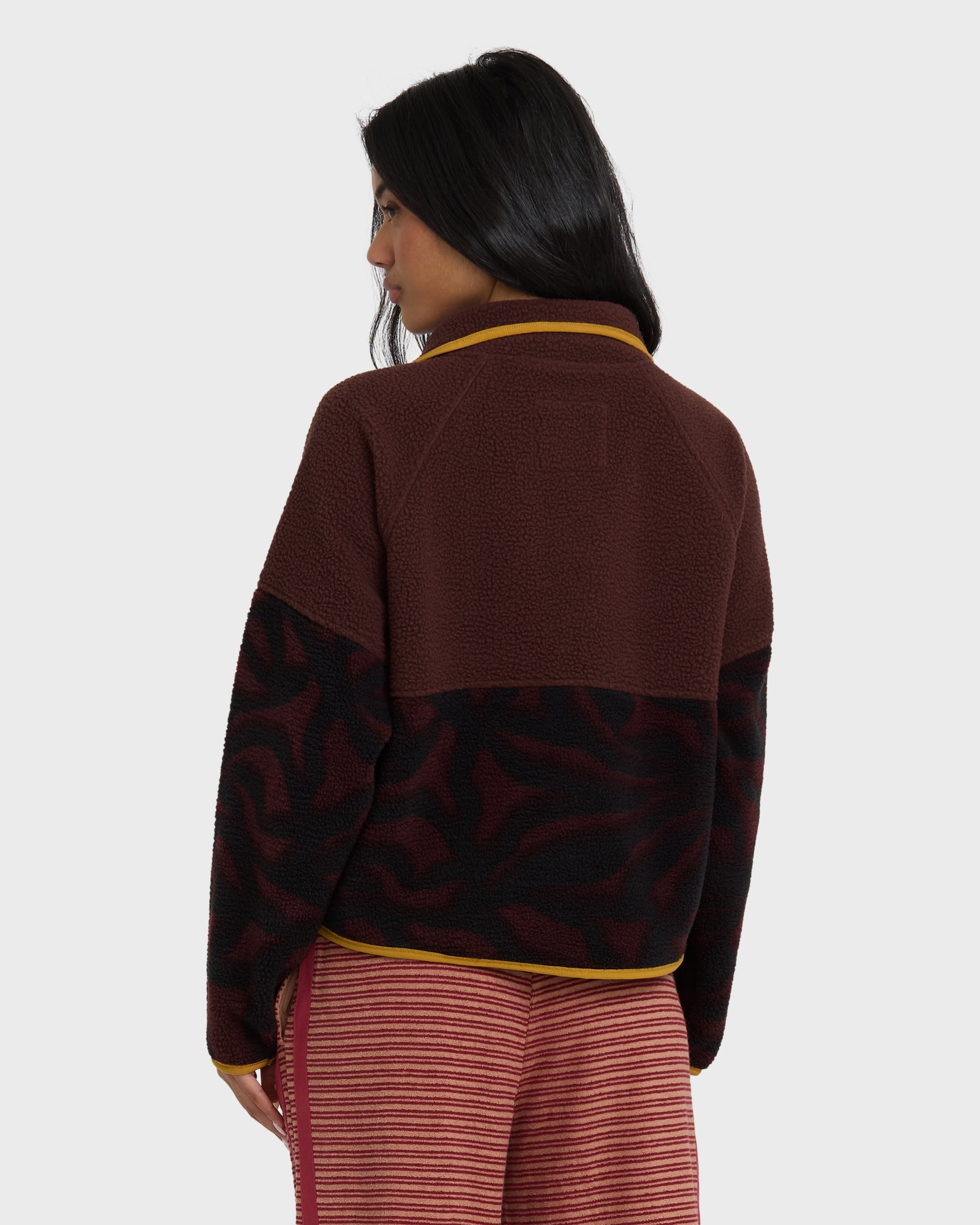 A/Div Popoyo Snap Up Sherpa Fleece Jacket - Teak