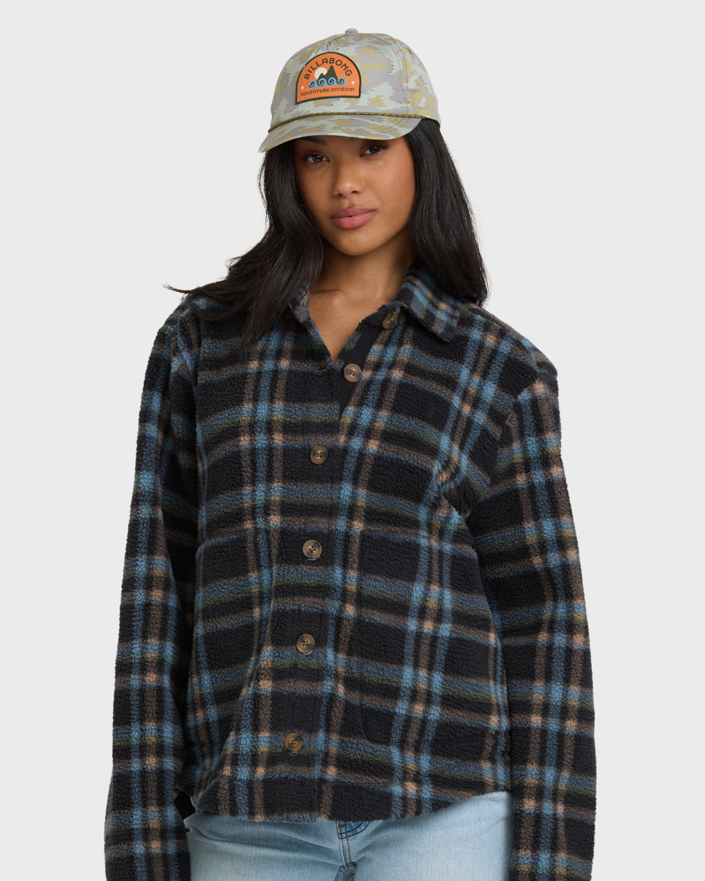 Breezy Sherpa Shacket - Black Sands