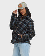 Breezy Sherpa Shacket - Black Sands