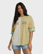Split Palm Short Sleeve T-Shirt - White Cap