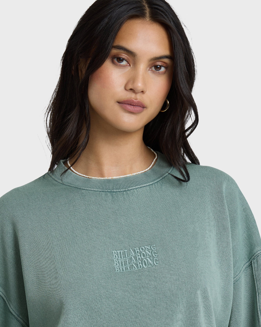 Bleached Out Kendal Crewneck Sweatshirt - Blue Mist