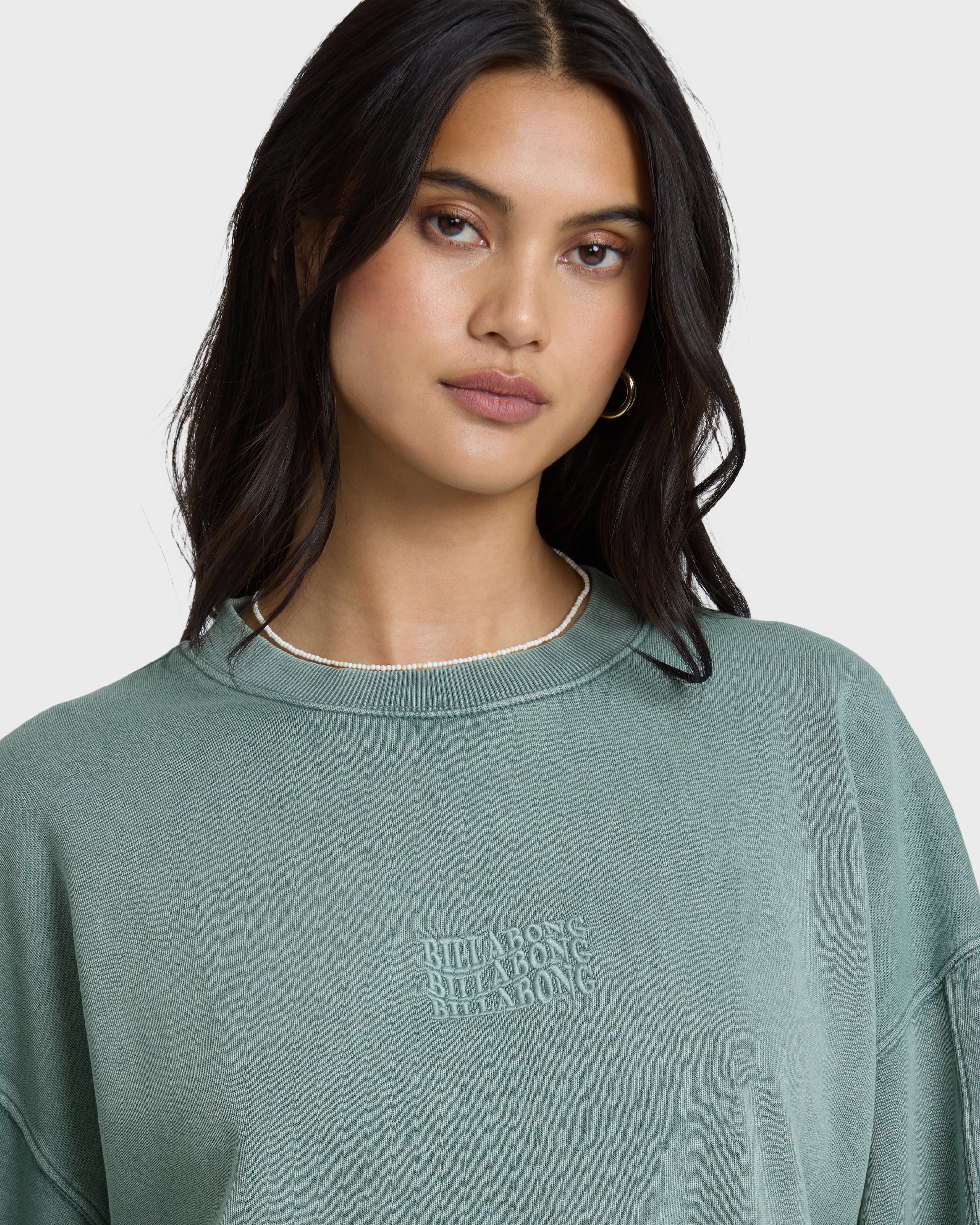 Bleached Out Kendal Crewneck Sweatshirt - Blue Mist