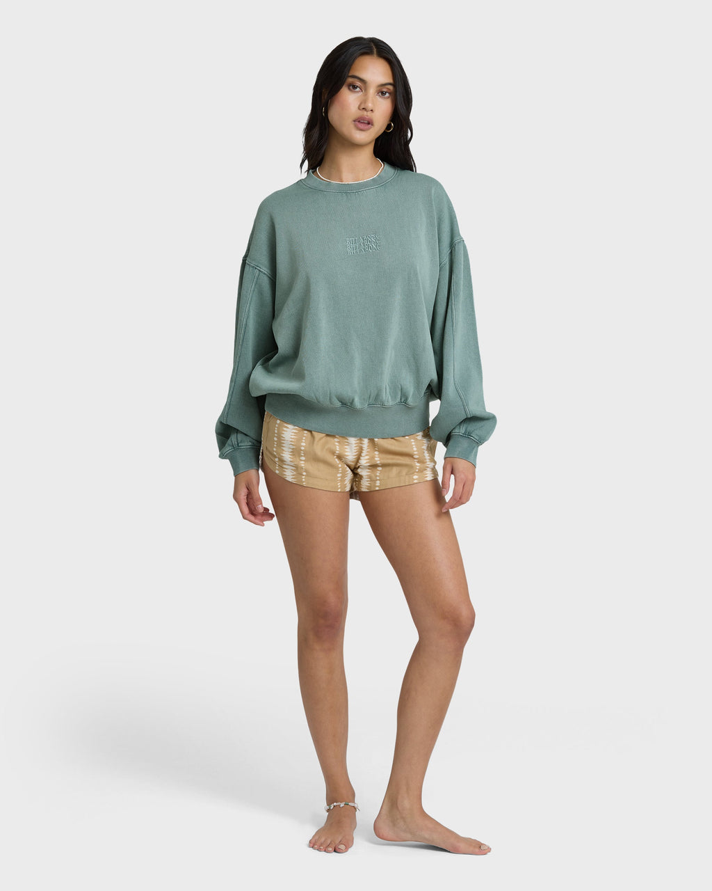Bleached Out Kendal Crewneck Sweatshirt - Blue Mist