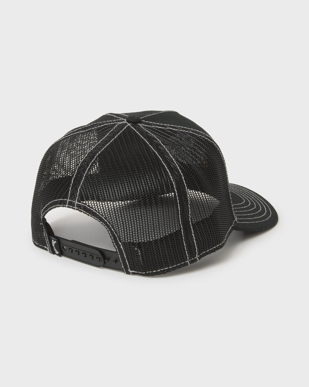 Peaked Trucker Hat - Black