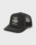 Peaked Trucker Hat - Black