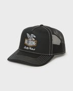 Peaked Trucker Hat - Black