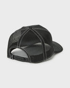 Skull Wave Hi Trucker Hat - Black
