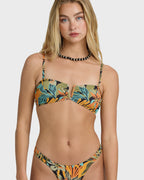 Des Tropiques V Bandeau Bikini Top - Black Multi