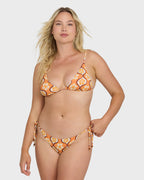 Sol Groove Tall Slide Triangle Bikini Top - Tangerine