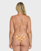 Sol Groove Tall Slide Triangle Bikini Top - Tangerine