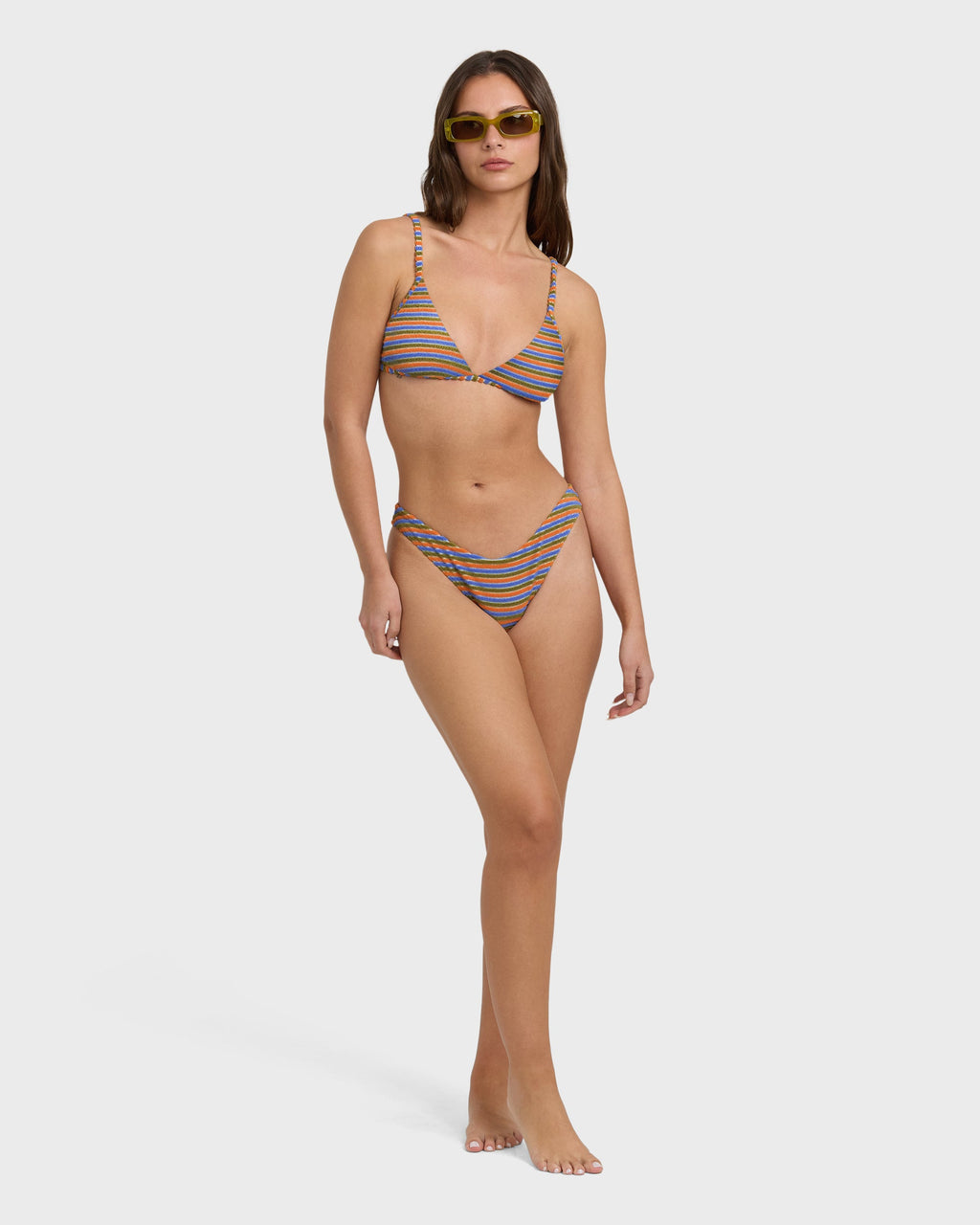 Tides Terry Charlie Fixed Triangle Bikini Top - Multi