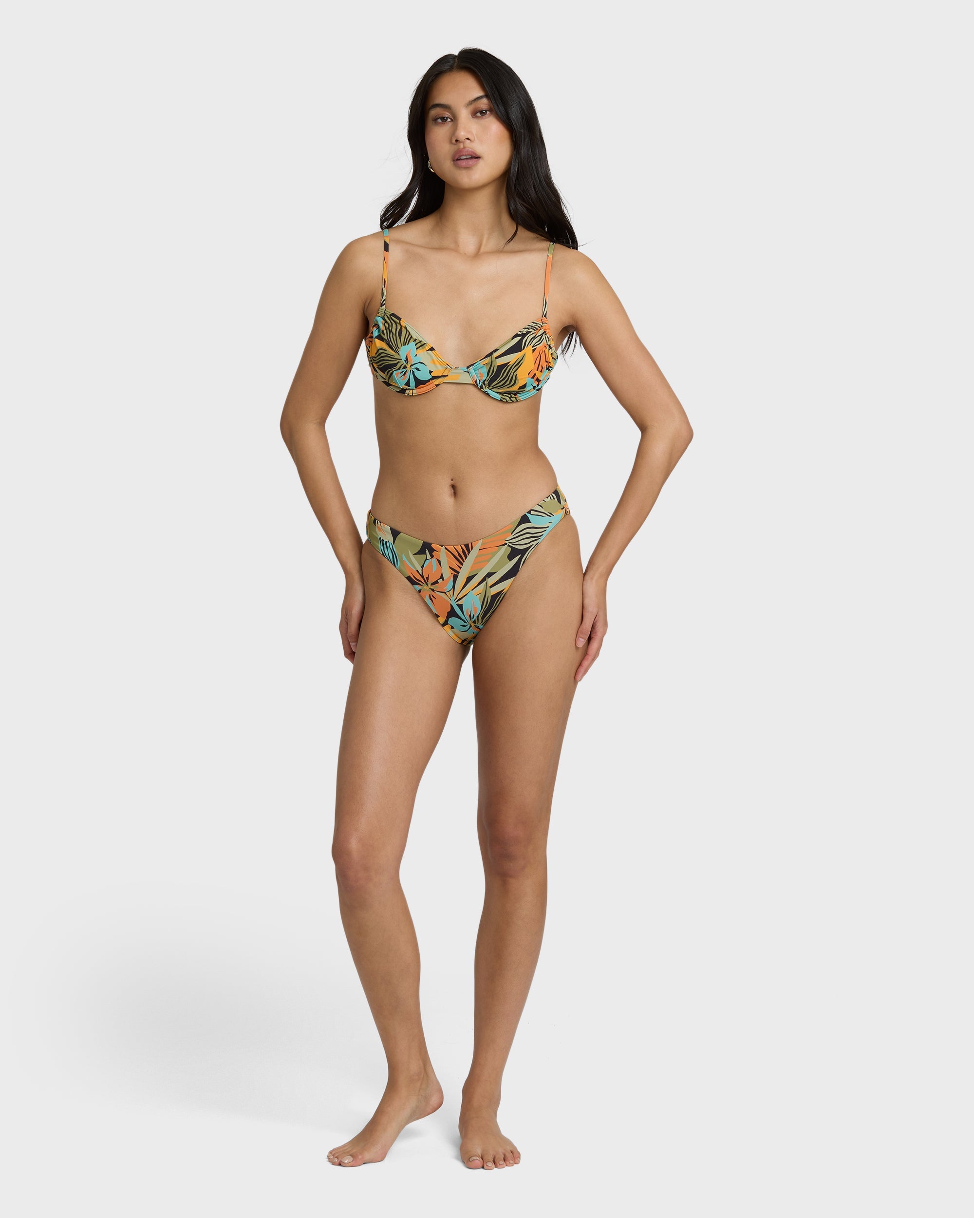 Des Tropiques Talia Underwire Bikini Top - Black Multi
