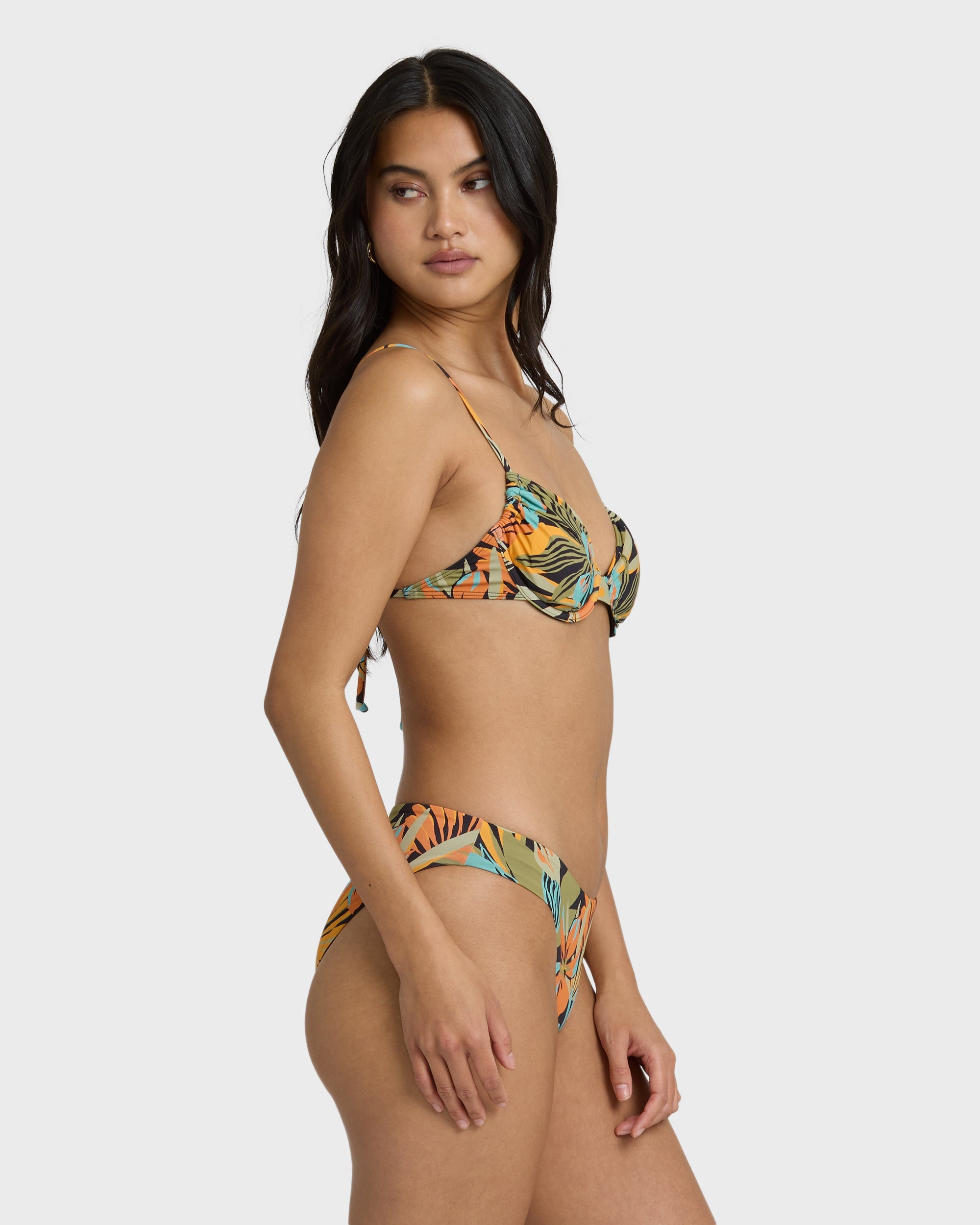 Des Tropiques Talia Underwire Bikini Top - Black Multi