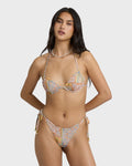 Take It Back Strappy Underwire Bikini Top - Twilight Blue
