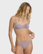 Mini Wave Check Char Underwire Bikini Top - Red Dahlia