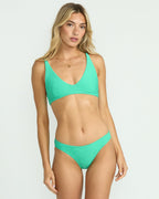 Tanlines Cami Plunge Bikini Top - Seagreen